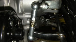 This is the new fully adjustable Moto Guzzi shift linkage.